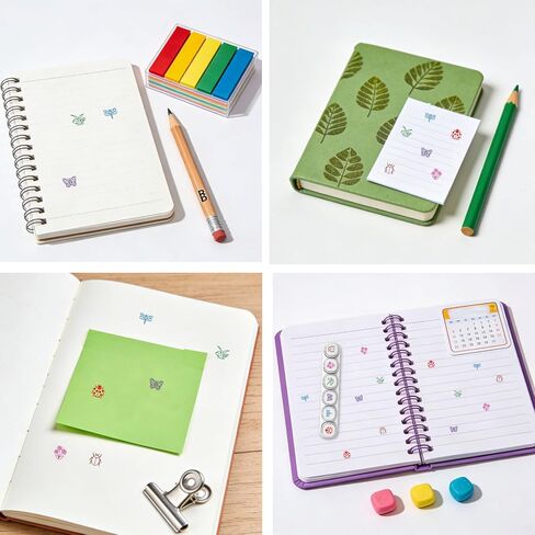 6 قطع من GLOBLELAND 6 أنماط من الحشرات ذاتية التحبير لتصنيف الفراشة خنفساء البلاستيك مجموعة طوابع صغيرة لنباتات الزهور العشبية لرسم اليوميات والحرف الفنية للحفلات لصالح جوائز الكرنفال in Kuwait