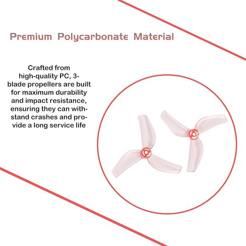 16pcs GEMFAN 1614 3-Blade Propeller 40mm Props 1.5mm Hole TinyWhoop Propellers for 0802 Brushless Motors, FPV Racing Drone, Toothpick Quadcopters((Gray+Pink) in Saudi Arabia