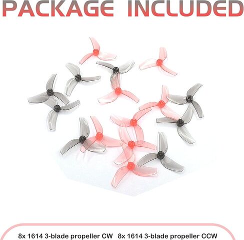 16pcs GEMFAN 1614 3-Blade Propeller 40mm Props 1.5mm Hole TinyWhoop Propellers for 0802 Brushless Motors, FPV Racing Drone, Toothpick Quadcopters((Gray+Pink) in Saudi Arabia