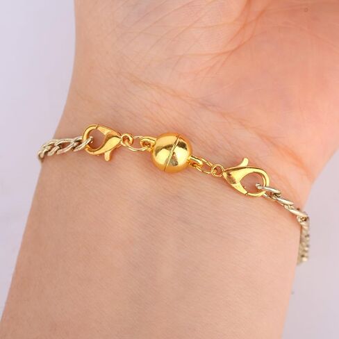 12pcs Magnetic Jewellery Clasps, Necklace Bracelet 4 Styles Jewelry Clasp with Double Lobster Buttons in Saudi Arabia
