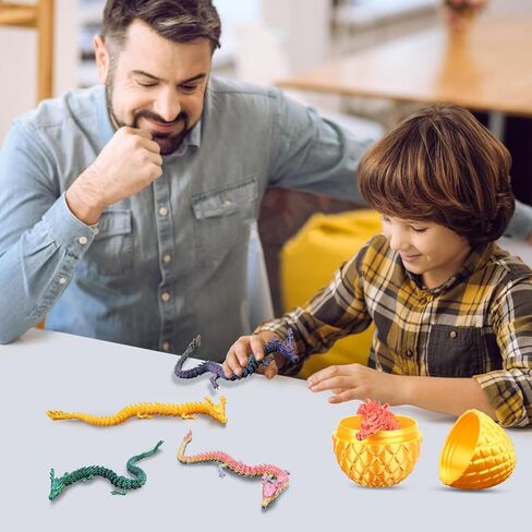 تنين مطبوع ثلاثي الأبعاد، 6 قطع تنين مطبوع ثلاثي الأبعاد مقاس 9.8 بوصة مع قطعة واحدة من بيضة تنين، ألعاب تنين مفصلية ثلاثية الأبعاد مع بيض تنين ثلاثي الأبعاد، مجموعة ألعاب حيوانات مطبوعة ثلاثية الأبعاد للأطفال في سن المراهقة in Kuwait