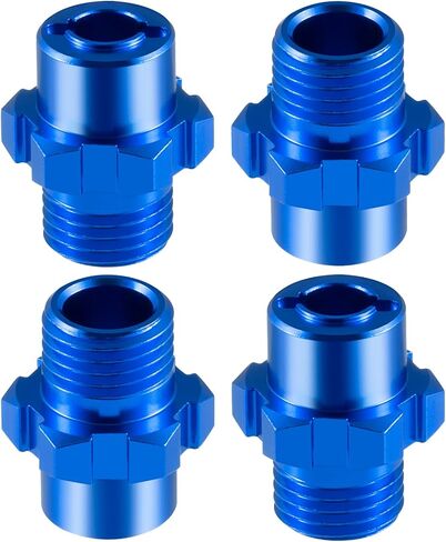Aluminum Alloy 7075 17mm Splined Wheel hubs Hex Adapters Compatible with Traxxas 1:8 JATO 4X4 VXL-2S Brushless Buggy Upgrades (Black) in Saudi Arabia