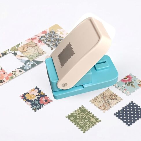 1x0.8 Inch Rectangular Postage Stamp Paper Punch, Lever Action Stamp Hole Puncher for Paper Crafting Scrapbooking, DIY Card Making Gift Tags Arts Crafts Supplies in Saudi Arabia