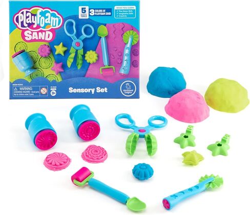 Educational Insights Playfoam Sand Sensory Set With Assorted Colors & 5 Tools, Play Sand, Sensory Toys For Kids, Gift For Boys & Girls, Ages 3+ in Kuwait
