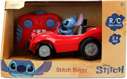 Jada Toys 1:32 RC Disney Stitch Buggy - سيارة بسيطة تعمل بالتحكم عن بعد مع شكل غرز مدمج وجسم 5.5 بوصة - سيارة RC صديقة للأطفال in Saudi Arabia