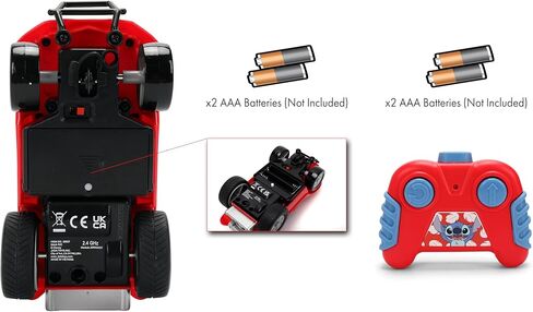 Jada Toys 1:32 RC Disney Stitch Buggy - سيارة بسيطة تعمل بالتحكم عن بعد مع شكل غرز مدمج وجسم 5.5 بوصة - سيارة RC صديقة للأطفال in Saudi Arabia