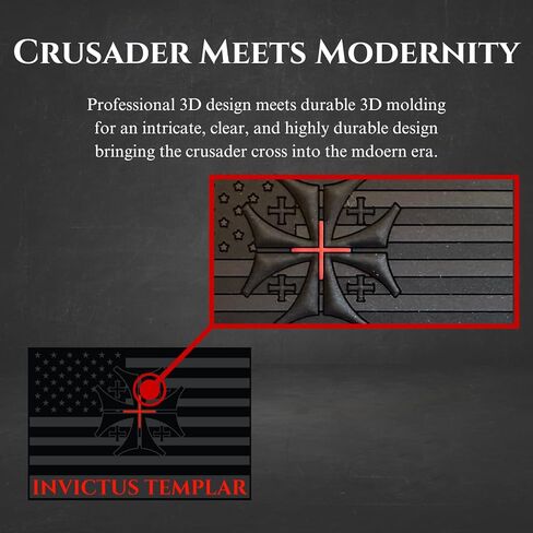 التصحيح التكتيكي الصليبي الحديث PVC - رقعة المعنويات المدعومة بخطاف لحاملات الأطباق وحقائب الظهر والعتاد التكتيكي in Kuwait