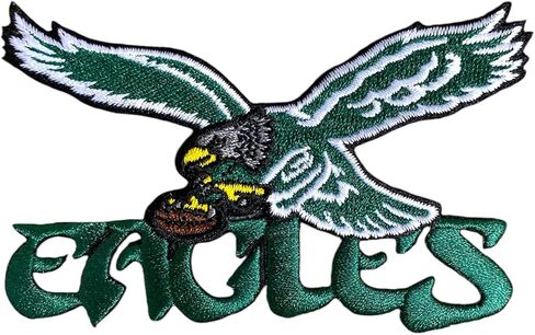 Green Bird Wing with Word Football Fanavorite Team Iron On Sew On Embroidered Patch in Saudi Arabia