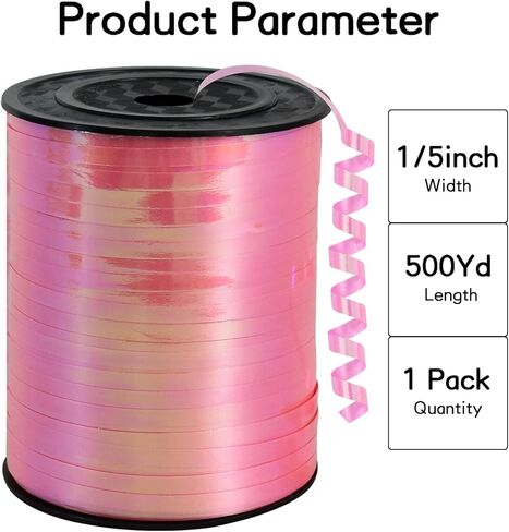 BEISHIDA 500 Yards Light Pink Ribbons Curling Ribbon 5mm for Gift Wrapping, Thin Curly Ribbon for Craft Balloon String Birthday Party Decoration Embellish Wedding in Saudi Arabia