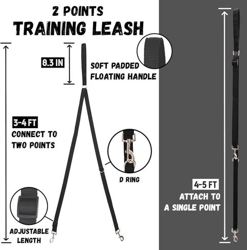 DF No Pull Martingale Dog Harness and Leash Set Silent Metal Buckle, Front Clip Reflective Harness, Adjustable Fit & Handle for Easy Walking & Training, Black, 1", Front Chest 19.7"-25.2" in Kuwait