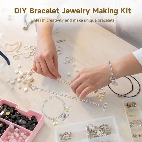 60 PCS DIY Bracelet Chains, Golden & Silver Chain with OT Buckle, Bulk Metal Geometric Link Bracelets for Jewelry Making in Saudi Arabia