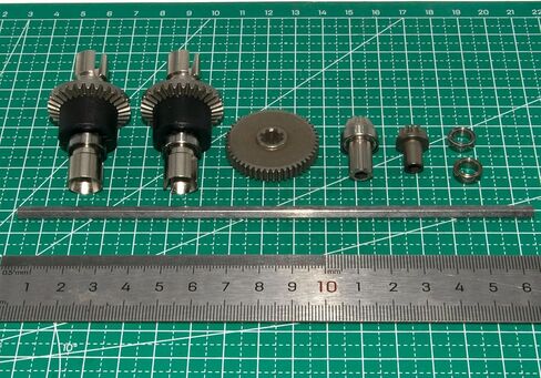 عمود محرك مركزي تفاضلي متوافق مع MJX Hyper Go 1/14 14301 ترقية 14302 14203 سلسلة Rc Car Steel Front Rear Steel Diff Gear استبدال جزء عمود القيادة الرئيسي (أسود + فضي) in Kuwait