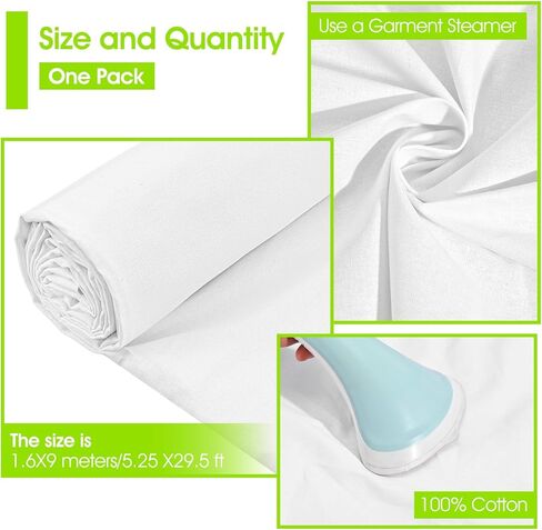 10 Yards White Cotton Fabric by The Yard 63 Inches Wide White Muslin Fabric Textile Unbleached Natural Cotton Cloth Soft Embroidery Muslin Quilting Backing Material for Sewing Draping Apparel in Saudi Arabia