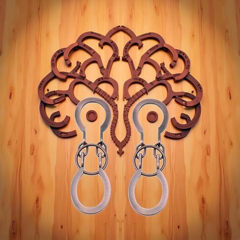 قطعتان من لغز قفل النحاس الأحمر حل حلقي معدني للخصم الفكري فتح لغز ندف الدماغ فتح مشبك حدوة الحصان هدية، ألغاز التجميع وفك التشابك، ألغاز حذاء الحصان، ألعاب العقل in Kuwait