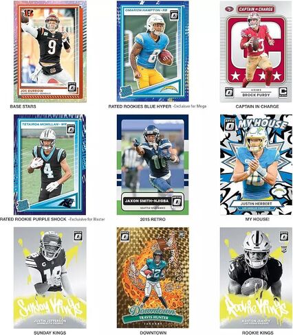 2025 Panini Donruss Optic Football Mega Box, Look for Mega Box Exclusive Blue Hyper Parallels in Saudi Arabia