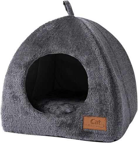 Cat Cave Warm Bed for Indoor Cat Washable Soft Beds Tent House for Puppy Small Dogs Non Slip Bottom in Kuwait