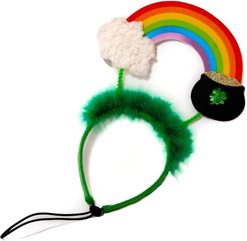 Midlee St. Patrick's Rainbow Pot of Gold Dog Headband Costume in Saudi Arabia