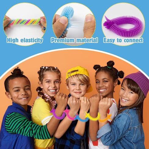 Kids Valentines Day Gifts for Class - 24 Pack Valentines Gift Cards with Glow in The Dark Dinosaur Stretchy String Toys for School Classroom Exchange Gifts, Toddlers Girls Boys Valentines Gifts in Saudi Arabia
