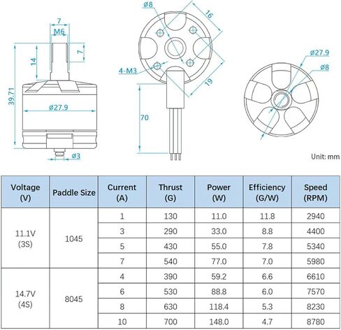 HAWK'S WORK Brushless Motor 2213 935KV, 2-4S Motor for RC Plane Multi Copter DIY Done 450 F550 S500 S550 X525 DJI Phantom Quadcopter (Emax MT2213 CW*2+CCW*2) in Saudi Arabia