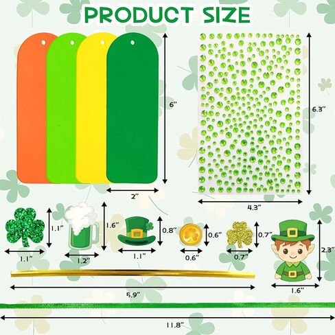 Fancy Land 36 Sets St Patricks Day Crafts for Kids Foam DIY Bookmarks Ornaments Craft Kits Classroom Activities Saint Patricks Day Decorations in Saudi Arabia