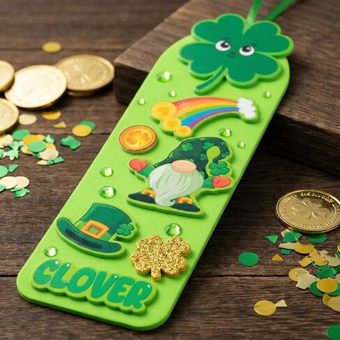 Fancy Land 36 Sets St Patricks Day Crafts for Kids Foam DIY Bookmarks Ornaments Craft Kits Classroom Activities Saint Patricks Day Decorations in Saudi Arabia