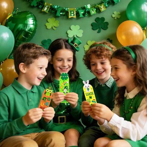 Fancy Land 36 Sets St Patricks Day Crafts for Kids Foam DIY Bookmarks Ornaments Craft Kits Classroom Activities Saint Patricks Day Decorations in Saudi Arabia