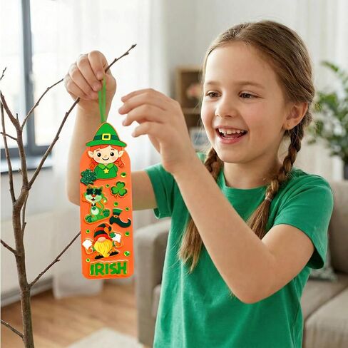 Fancy Land 36 Sets St Patricks Day Crafts for Kids Foam DIY Bookmarks Ornaments Craft Kits Classroom Activities Saint Patricks Day Decorations in Saudi Arabia