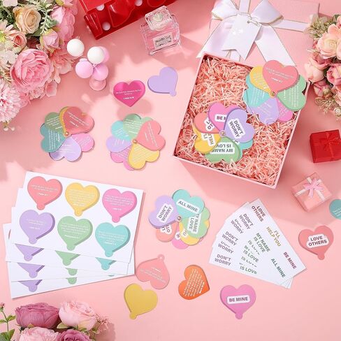 Motipuns 24 Sets Religious Valentines Crafts Kits DIY Prayer Spinners for Valentines Day Activities Jesus Church Sunday School Christian Exchange Gifts Bible Verse Heart Cards in Saudi Arabia