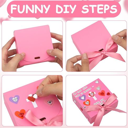 Colarr 24 Set Valentine's Day Christian Prayer Box Craft Kit Inspirational Religious Crafts Sunday School Christian Valentine DIY Handmade Box for Kids Class Activities in Saudi Arabia