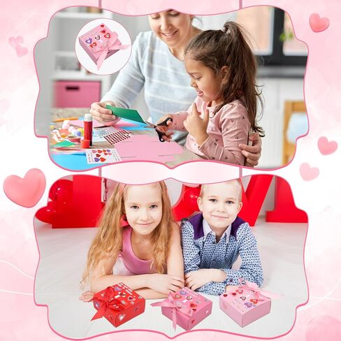Colarr 24 Set Valentine's Day Christian Prayer Box Craft Kit Inspirational Religious Crafts Sunday School Christian Valentine DIY Handmade Box for Kids Class Activities in Saudi Arabia
