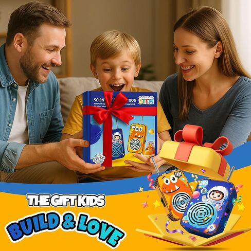 STEM Toys for Kids Ages 5-12, DIY Walkie Talkie Building Kit for Outdoor Play, Science Kits for Kids 8-10 8-12, Educational Engineering Toys for Home, School Projects, and Camp Activities in Saudi Arabia
