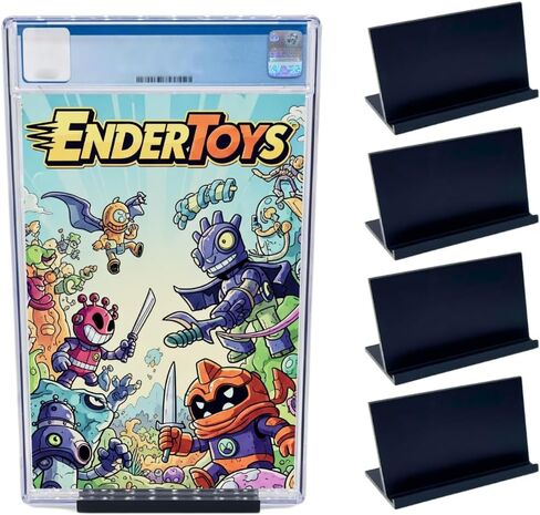 EnderToys Graded Comic Book Display Stand (5 pack), Black Comic Book Display Holder Case in Saudi Arabia