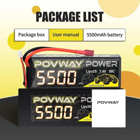 5500mAh 2S Lipo Battery 7.4V Lipo Battery 50C RC lipo Hard Case with T Plug for RC Car RC Trucks RC Vehicles Boats Lorry Truggy Buggy (2S 5500mAh T - 1Pack) in Saudi Arabia