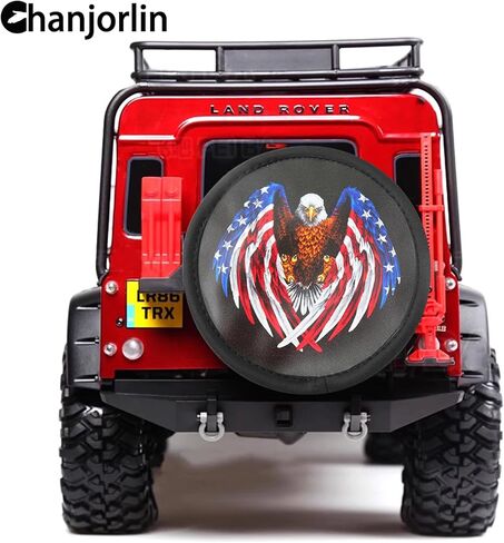 1/10 RC محاكاة الإطارات الاحتياطية غطاء الإطارات الجلدية غطاء مقاوم للغبار الملحقات المتوافقة مع إطارات 4.52 "-4.72" 1:10 الزاحف شاحنة سيارة Traxxas TRX4 محوري SCX10 III RC4WD D90 TF2 Gen8 RR10 in Kuwait