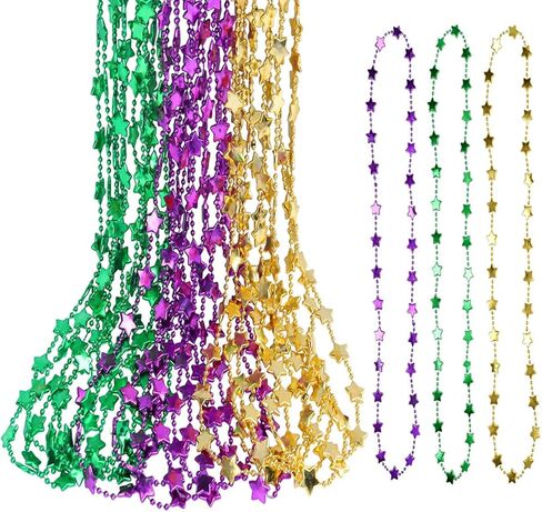 St. patrick day Necklace – 32" (Pack of 12) - Assorted Beads for Parties, Parades, Celebrations & Festive Events in Saudi Arabia
