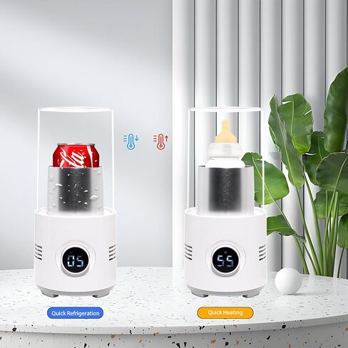 2 في 1 كوب تبريد وتدفئة لسطح المكتب، كوب تبريد سريع مع وضع مزدوج، طبق مشروبات تبريد سريع التسخين للقهوة والحليب والبيرة واستخدام المكتب in Kuwait