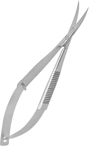 Micro Scissor 4.5 Curved Precision Stainless Steel Eyebrow Scissors, Facial Hair, Brow Beauty Squeeze Scissors, Grooming for Men & Women Small Sharp Trimming Beard, & Embroidery Scissors in Saudi Arabia