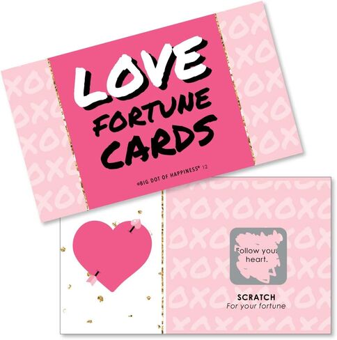 Big Dot of Happiness Be My Galentine - Galentine’s and Valentine’s Day Party Game Scratch Off Love Fortune Cards - 22 Count in Saudi Arabia