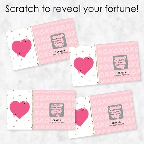 Big Dot of Happiness Be My Galentine - Galentine’s and Valentine’s Day Party Game Scratch Off Love Fortune Cards - 22 Count in Saudi Arabia