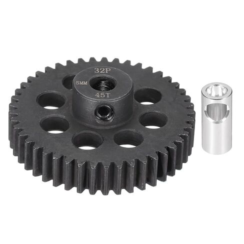 مجموعة تروس MECCANIXITY Steel 32P مع محول تروس 45T 5 مم تروس محرك عمود لمركبات RC وجزء السيارة الانجراف، أسود in Saudi Arabia