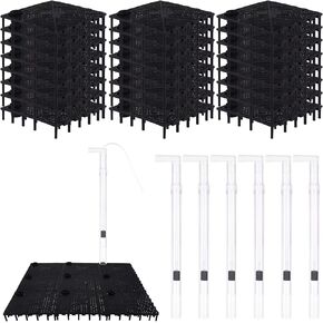 24pcs Undergravel Filter Aquarium Divider Tank (5.7'' x 5.7'') Under Gravel System for Clean Water with 8 Uplift Tube for Fish Tank Separation Bottom Filtration & DIY Aquascaping in Kuwait