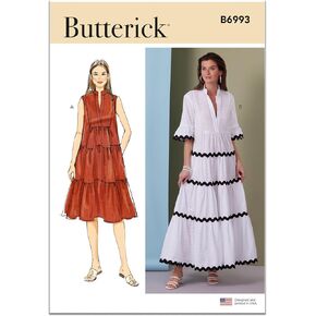 Butterick B6993K5 Easy to Sew Misses' Loose-Fitting Dresses Sewing Pattern Packet, Design Code B6993, Sizes 8-10-12-14-16 in Kuwait