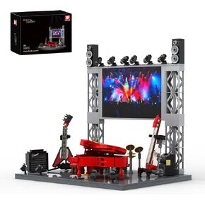 Rock Concert Building Sets, MOC Musical Instrument Building Blocks with Piano, Bass, Guitar & Drum Set, Building Kit Gift Includes Stage, Screen & Light Scenes, 573PCS in Saudi Arabia
