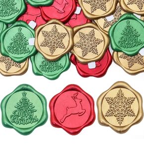 swangsa 50pcs مع ملصقات ختم الشمع الحب، حفل زفاف دعوة مغلف الشمبانيا الذهب ختم ملصقات ملصقات الشمع ذاتية اللصق للدعوة، بطاقات المعايدة، تغليف الهدايا in Kuwait