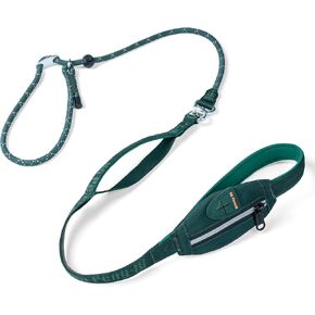 Dog Slip Lead Dog Leash, Heavy Duty No-Pull Training Leash w/Poop Bag Holder, Anti-Tangle, Multi-Handles & Reflective Thread for Medium, Large Dogs 5FT Green in Kuwait