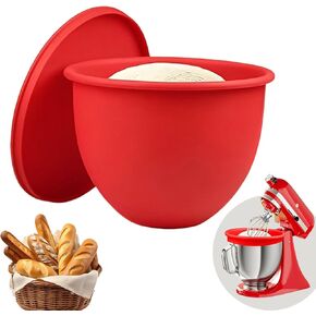 Silicone Liners for Kitchen aid Mixer Bowl 5 qt , for Baking Cooking, No More Replacement Mixer Bowls Needed,Silicone Stand Mixer Bowl Liners with Lids, 3-Pack Liners with 3 Lids (Red+Black+White) in Saudi Arabia