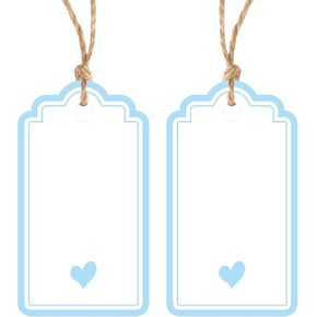 Set of 20 Gift wrap Tags for Gifts – Decorative Gift Bag Tags for Birthday Parties, Wedding Favors (Grey) in Saudi Arabia