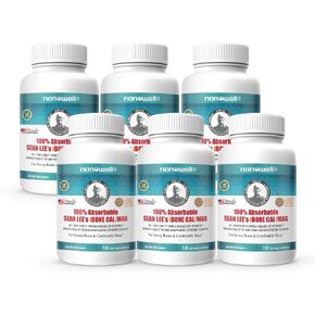 NANOWELL Sean Lee's iBone Cal Mag 120 كبسولة نباتية × زجاجة واحدة لمدة شهر واحد - صحة العظام، مكمل الكالسيوم (120 قطعة) in Kuwait
