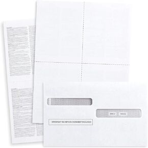 Blank 2022 W2 4-Up Tax Forms,50 Employees kit, With Self-Seal Envelopes, Instructions in Back of the Forms, Great for QuickBooks and Accounting Software, Idea for E-Filing W2 4-Up in Saudi Arabia