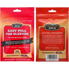 غلاف من الورق المقوى الذهبي بطول 2 مل لحامل البطاقات شبه الصلبة المتوافق مع حافظة البطاقات 1 والمحمل العلوي لتقديمات التصنيف - تصميم علامة تبويب سحب آمنة أرشيفية - عدد 100 in Kuwait